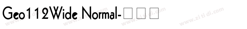 Geo112Wide Normal字体转换